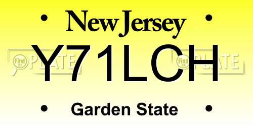 Y71LCH New Jersey License Plate