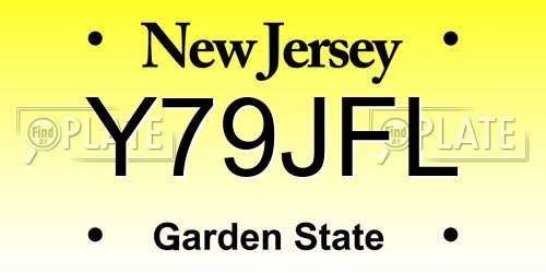 Y79JFL New Jersey License Plate