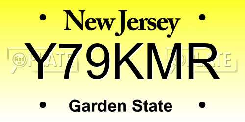 Y79KMR New Jersey License Plate