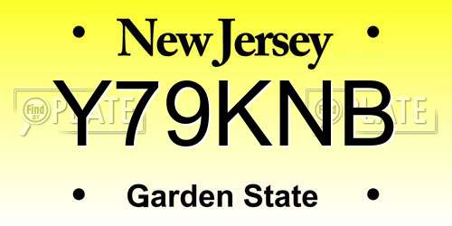 Y79KNB New Jersey License Plate