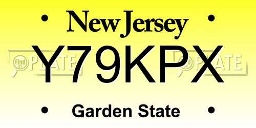 Y79KPX New Jersey License Plate