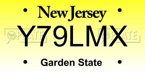 Y79LMX New Jersey License Plate