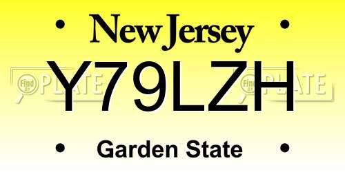 Y79LZH New Jersey License Plate
