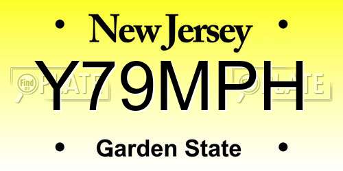Y79MPH New Jersey License Plate