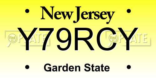 Y79RCY New Jersey License Plate