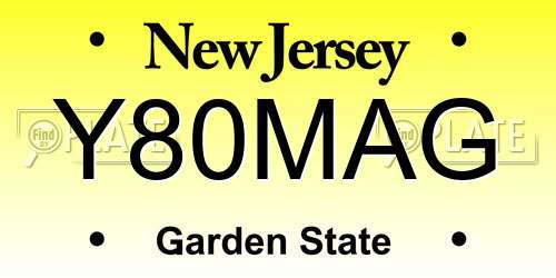Y80MAG New Jersey License Plate