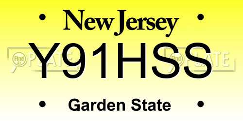Y91HSS New Jersey License Plate