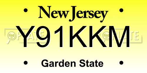 Y91KKM New Jersey License Plate