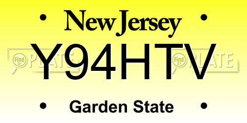 Y94HTV New Jersey License Plate