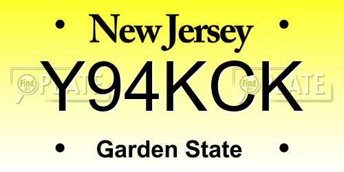 Y94KCK New Jersey License Plate