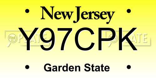 Y97CPK New Jersey License Plate