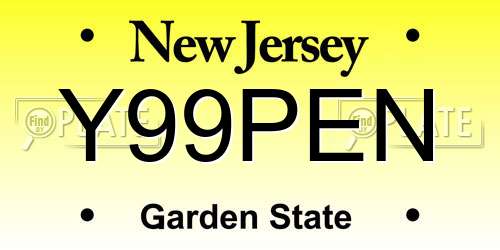 Y99PEN New Jersey License Plate