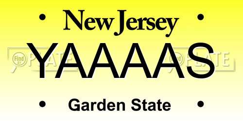 YAAAAS New Jersey License Plate
