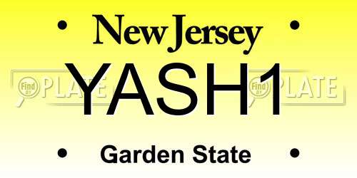 YASH1 New Jersey License Plate