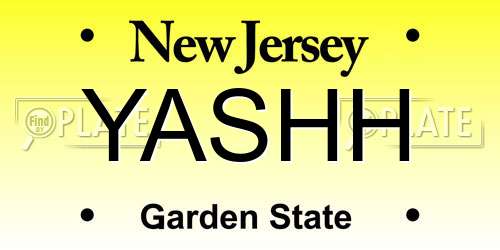 YASHH New Jersey License Plate