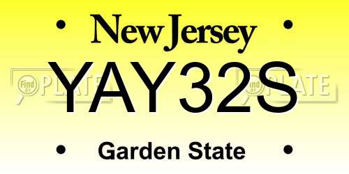 YAY32S New Jersey License Plate