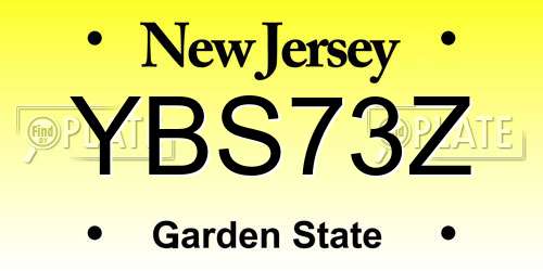 YBS73Z New Jersey License Plate