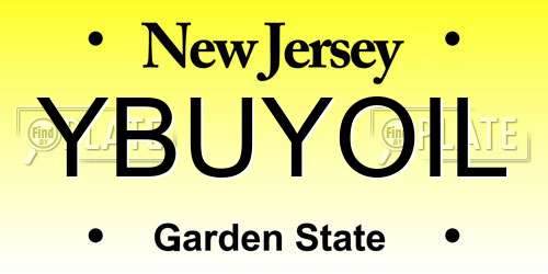 YBUYOIL New Jersey License Plate