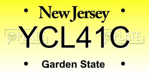YCL41C New Jersey License Plate