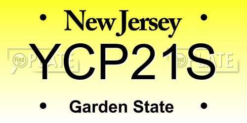 YCP21S New Jersey License Plate