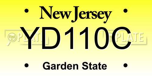 YD110C New Jersey License Plate