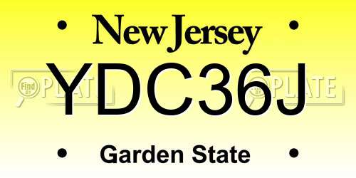 YDC36J New Jersey License Plate
