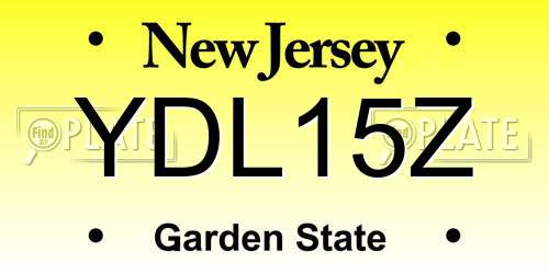 YDL15Z New Jersey License Plate