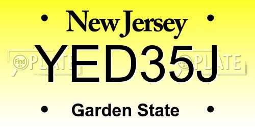 YED35J New Jersey License Plate