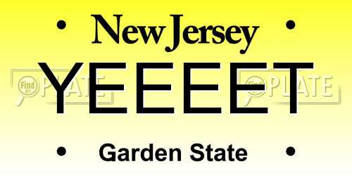 YEEEET New Jersey License Plate