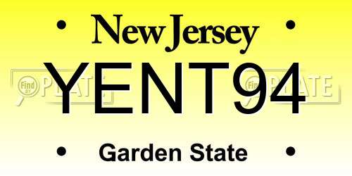 YENT94 New Jersey License Plate