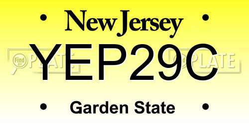 YEP29C New Jersey License Plate