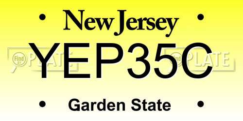 YEP35C New Jersey License Plate