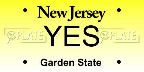 YES New Jersey License Plate