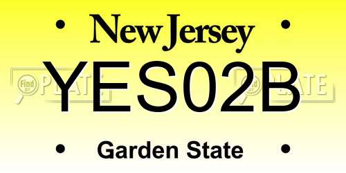 YES02B New Jersey License Plate