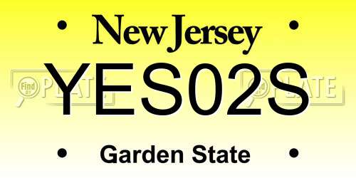 YES02S New Jersey License Plate