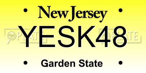 YESK48 New Jersey License Plate