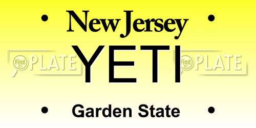 YETI New Jersey License Plate