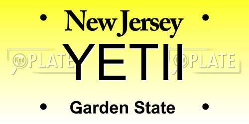 YETII New Jersey License Plate