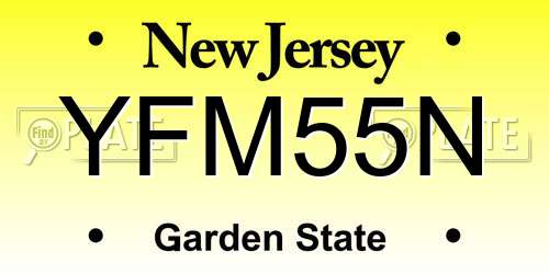 YFM55N New Jersey License Plate