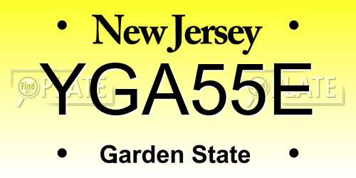 YGA55E New Jersey License Plate