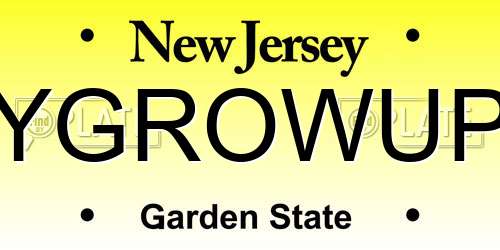 YGROWUP New Jersey License Plate