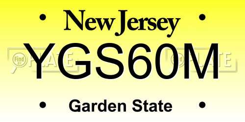 YGS60M New Jersey License Plate