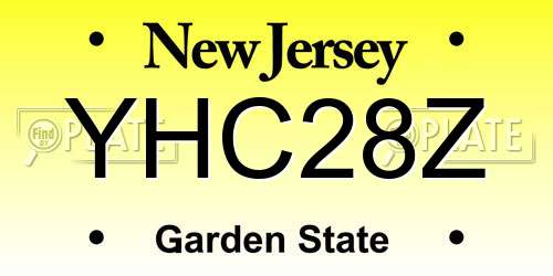 YHC28Z New Jersey License Plate