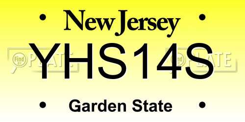 YHS14S New Jersey License Plate
