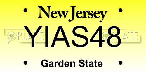 YIAS48 New Jersey License Plate