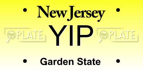 YIP New Jersey License Plate