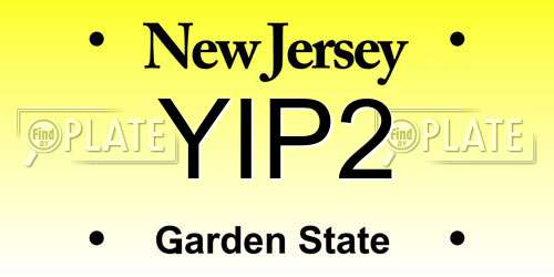 YIP2 New Jersey License Plate