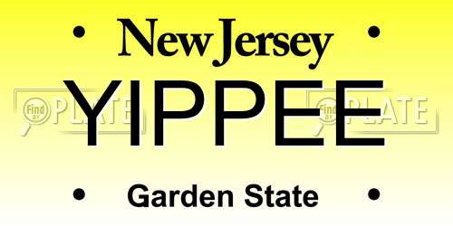 YIPPEE New Jersey License Plate