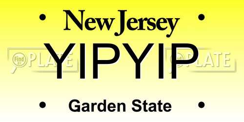 YIPYIP New Jersey License Plate