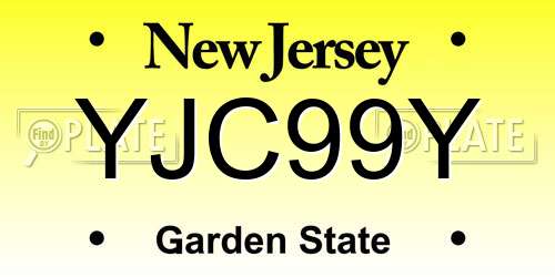 YJC99Y New Jersey License Plate